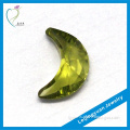 High quality olive green half moon shape natural gems stones beads